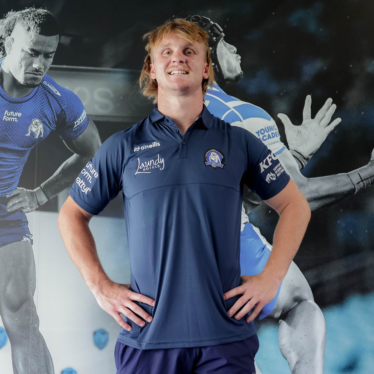2025 Bulldogs Mens Navy Media Polo – The Bulldogs Team Store